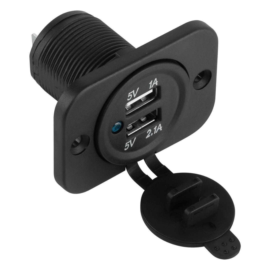 Chargeur de voiture 2xUSB pour installation 3100 mA homologation E24