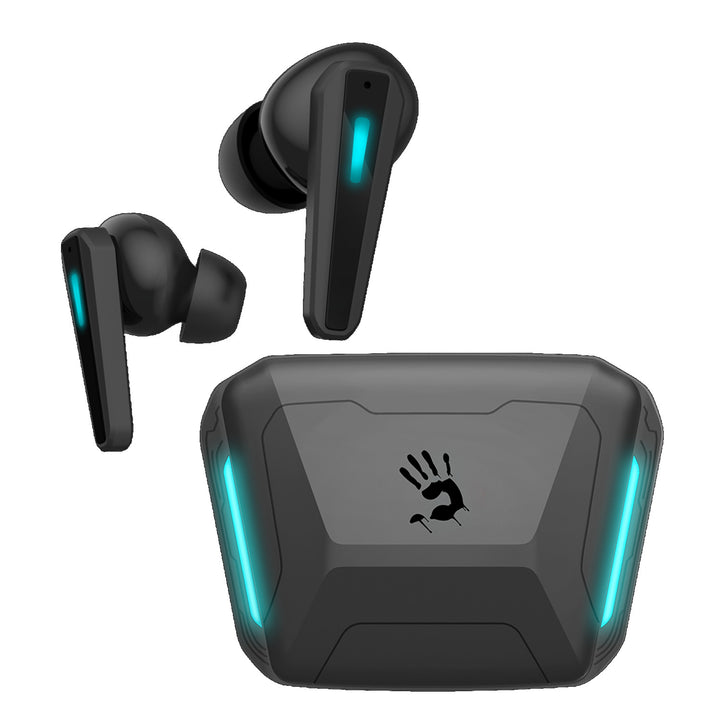 Casque sans fil Bloody, Bluetooth 5.2, TWS, étui de chargement, noir/bleu, M70