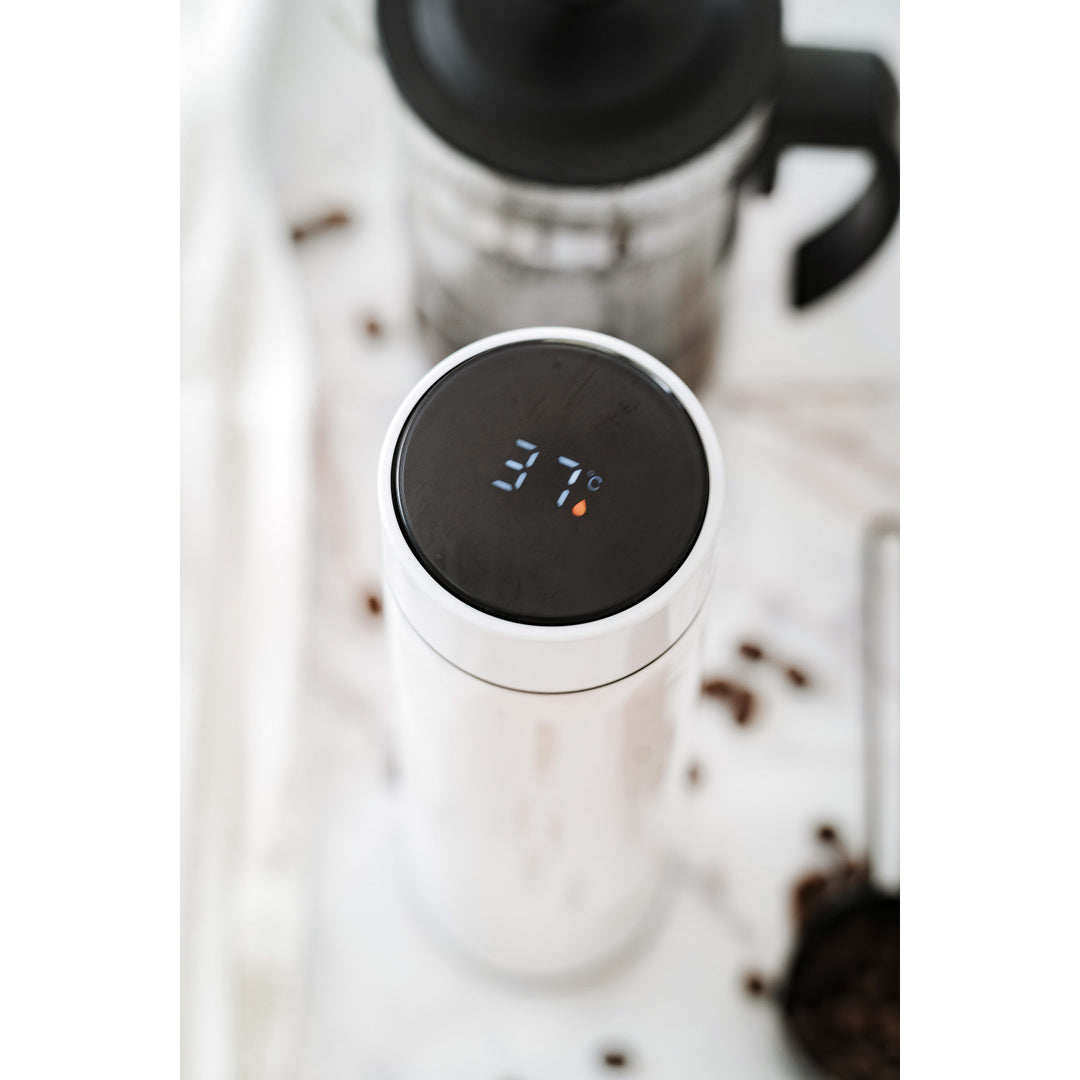 Thermos Adler, écran tactile LED, capacité 473 ml, couleur blanche, AD 4506