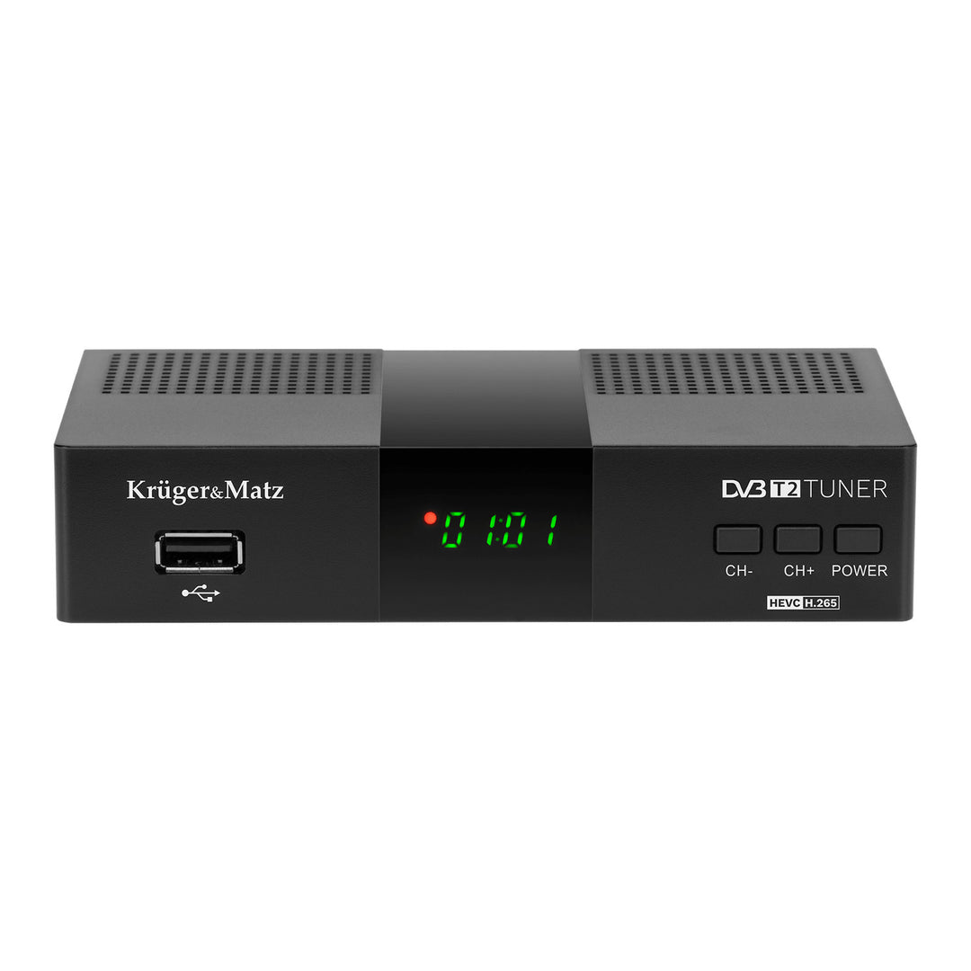 Tuner-décodeur DVB-T2 KM0550D H.265 HEVC EPG PVR Timeshift Kruger&Matz