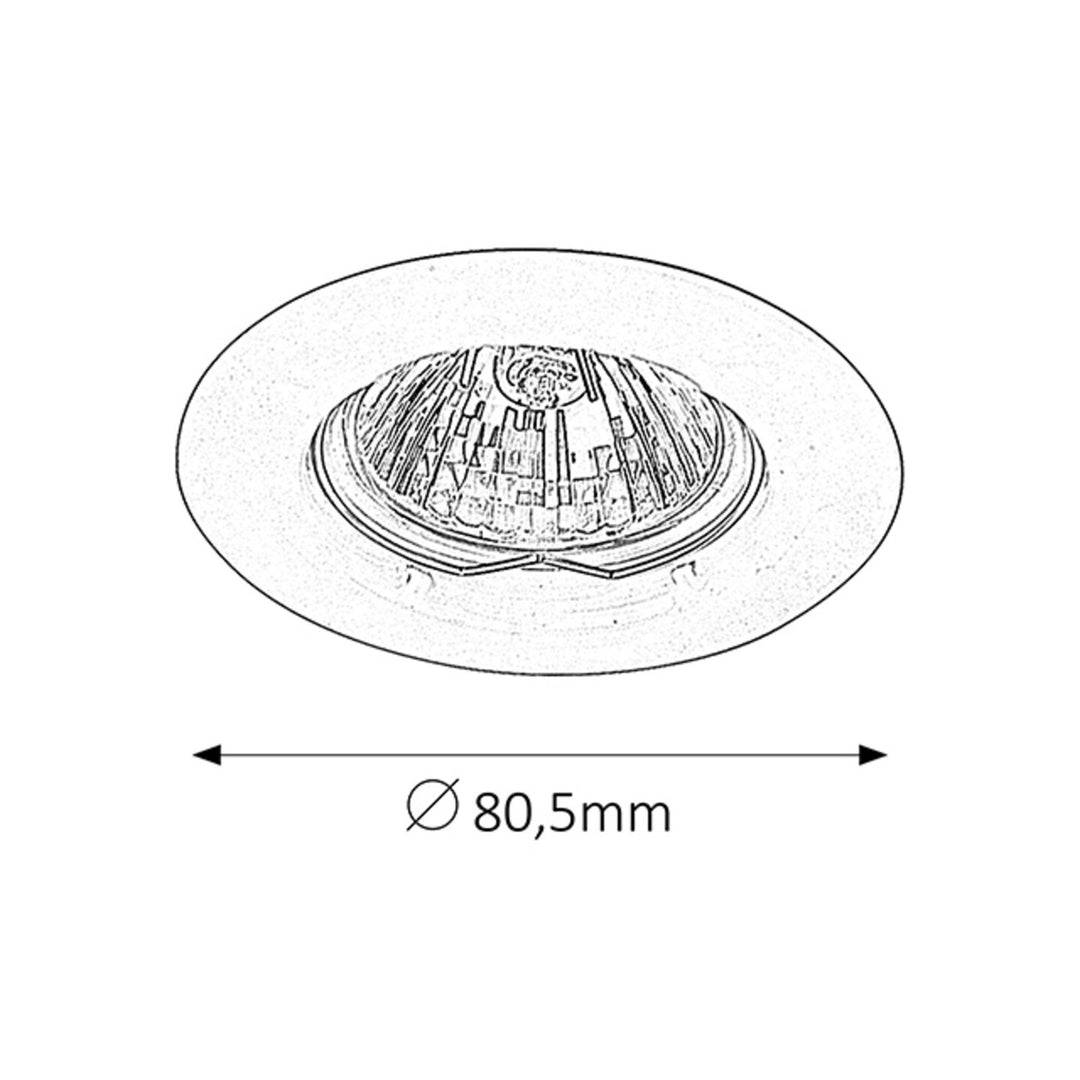 Rabalux luminaire encastré, IP20, chrome satiné, GU5.3, 12V, Spot Relight