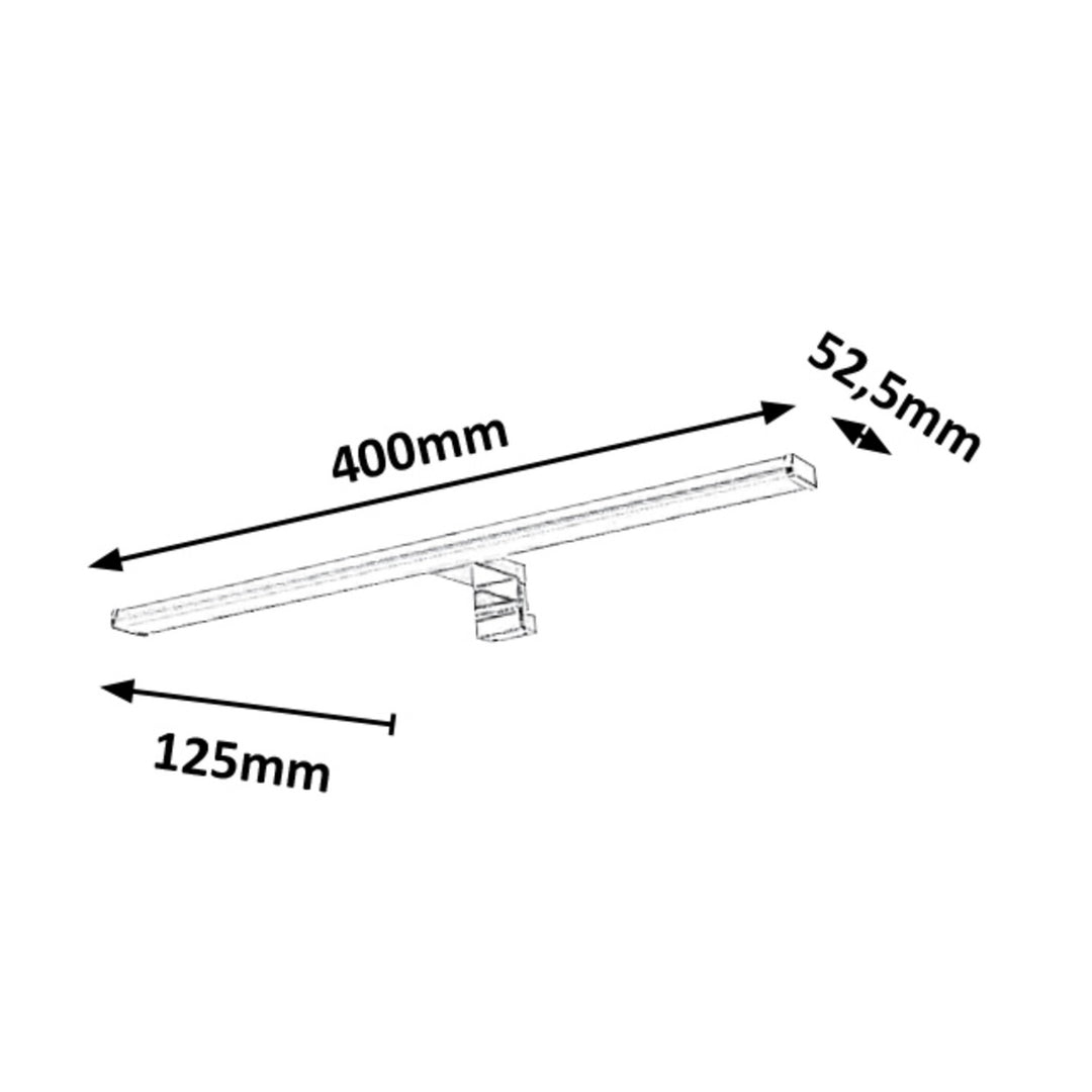 Rabalux badkamerlamp, 8W LED, IP44, chroom design, Levon