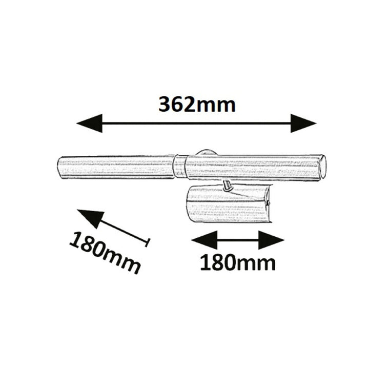 Rabalux wandlamp, voor schilderijlamp, 2xE14, bruin, Schilderijlamp