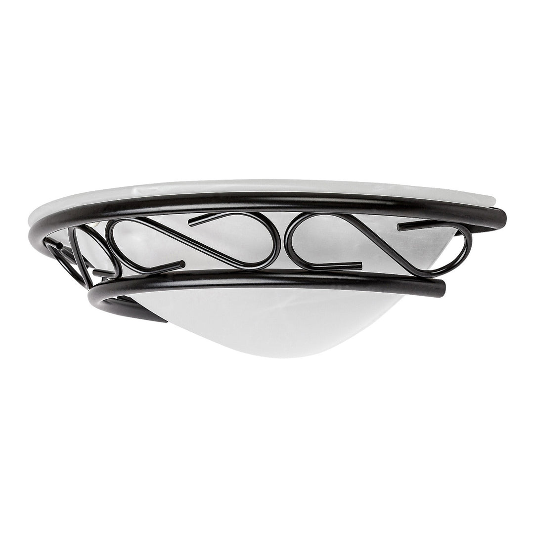 Halfplafondlamp, Rabalux, metaal, albasten glazen kap, E14 fitting, Athene