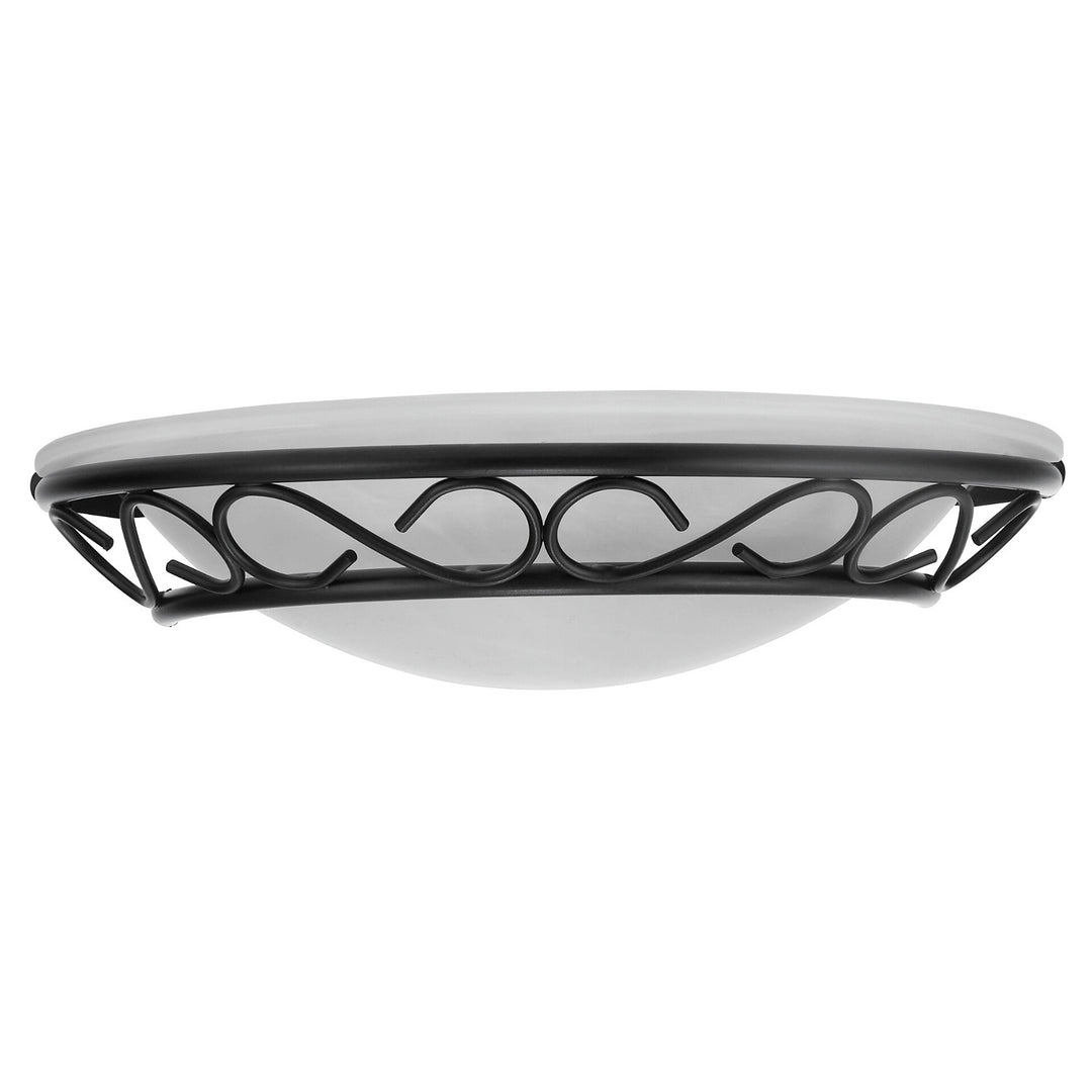 Halfplafondlamp, Rabalux, metaal, albasten glazen kap, E14 fitting, Athene