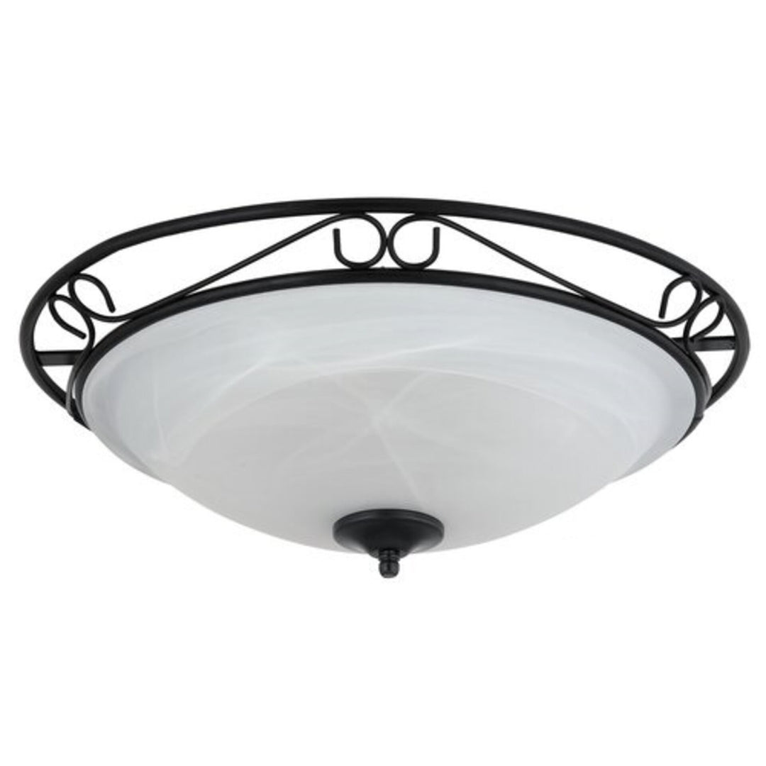 Rabalux Athen Plafondlamp 3xE27, metaal, zwart, elegante plafondlamp in mediterrane stijl