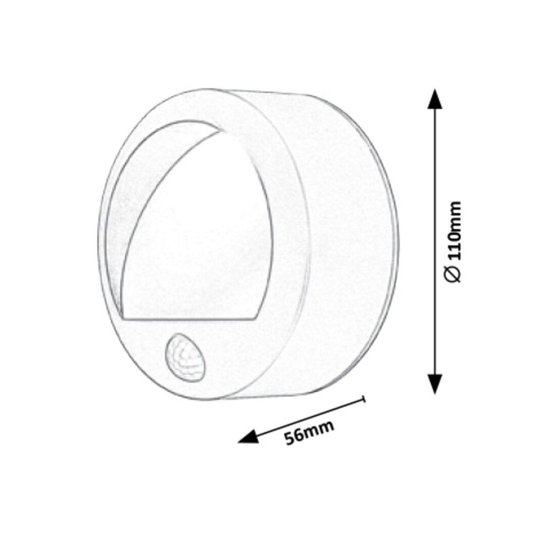 Rabalux buitenlamp, 1,5W LED, IP44, zwart, Amarillo