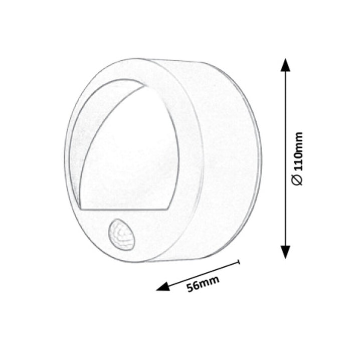 Rabalux buitenlamp, 1,5W LED, IP44, zwart, Amarillo