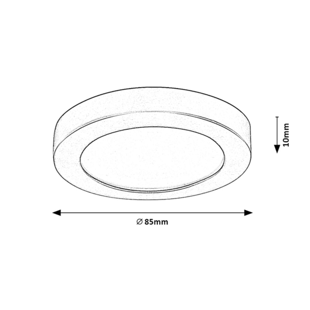 Lampe en saillie Rabalux, 3W LED, IP44, noir, Coco