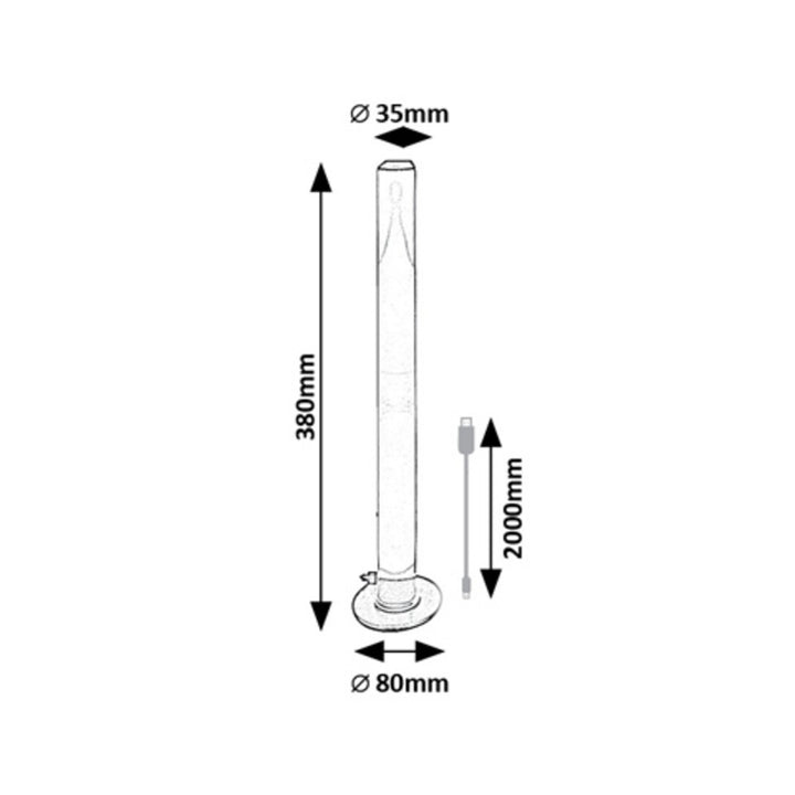 Rabalux vloerlamp, vloerlamp, 5W LED, RGB, zwart, Paco