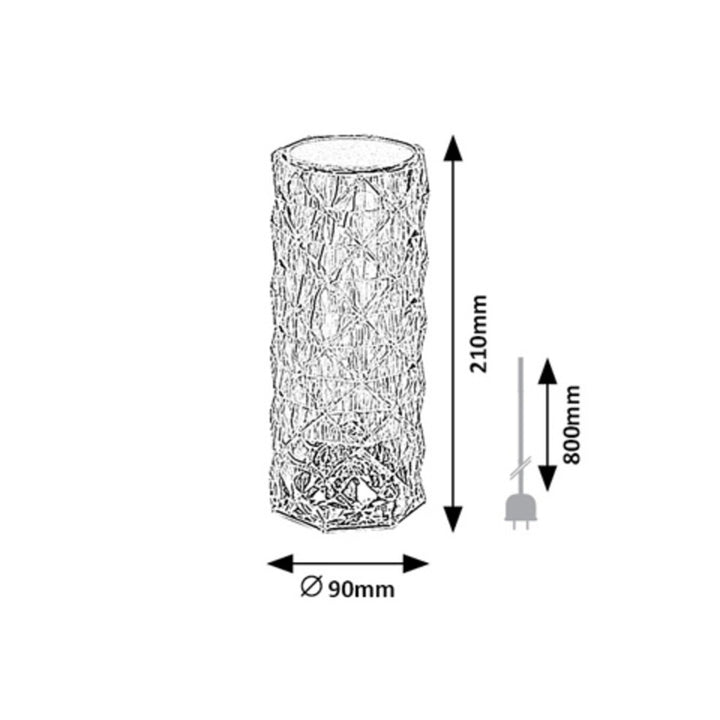 Rabaux decoratieve lamp, kristal, 1,5W LED, RGB, Siggy