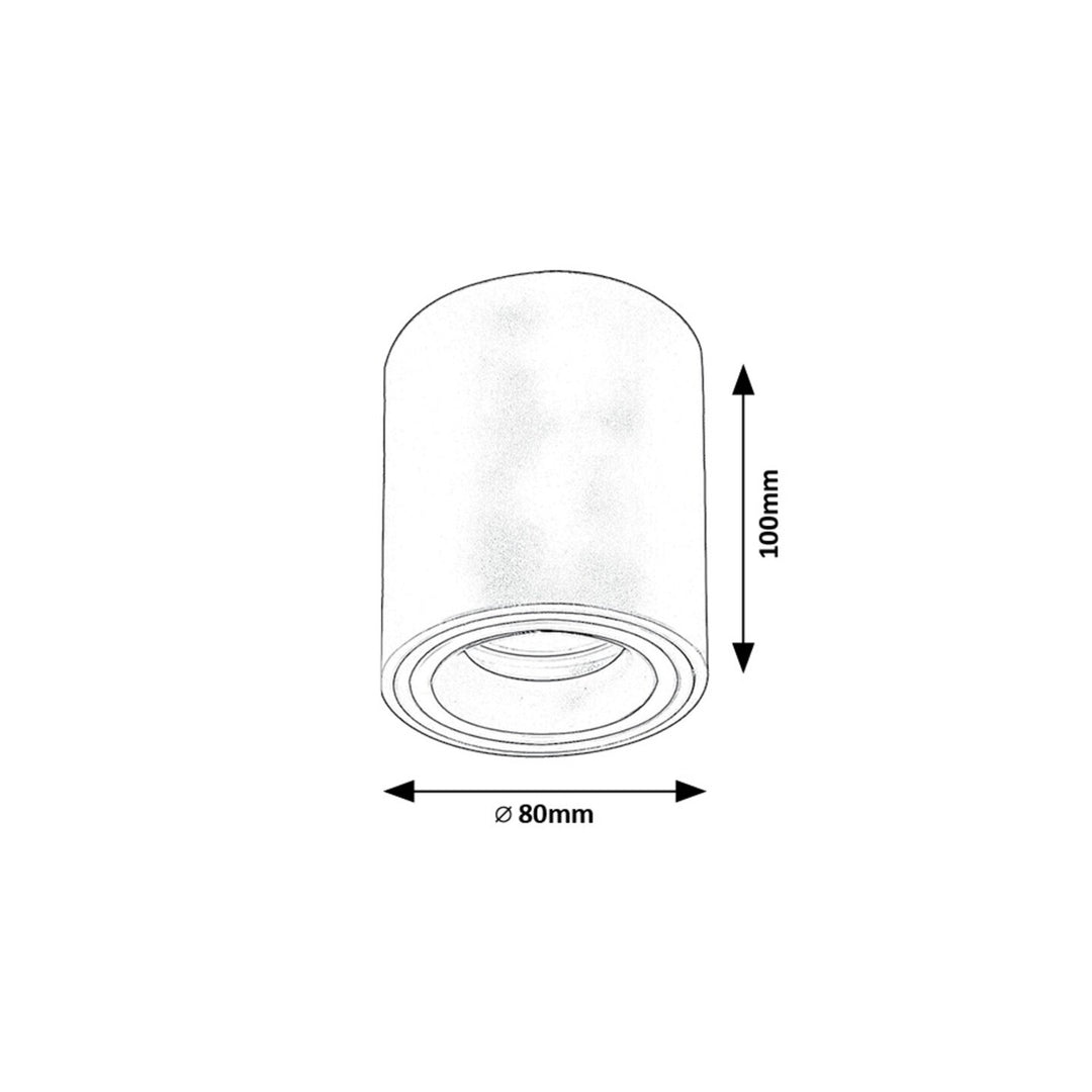 Rabalux plafondlamp, GU10 fitting, max 25W, zwart, Kobald