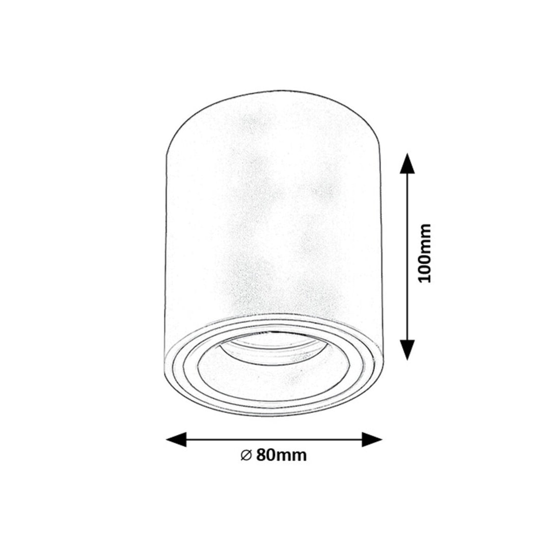 Rabalux plafondlamp, GU10 fitting, max 25W, wit, Kobald