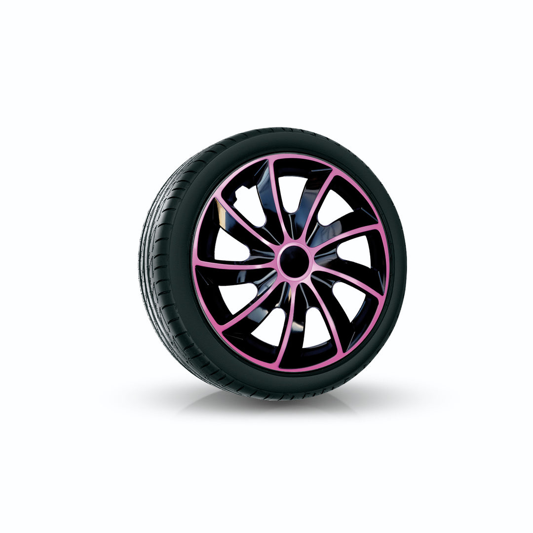 Universele wieldop 15'' NRM Quad Bicolor zwart en roze 1 stuk