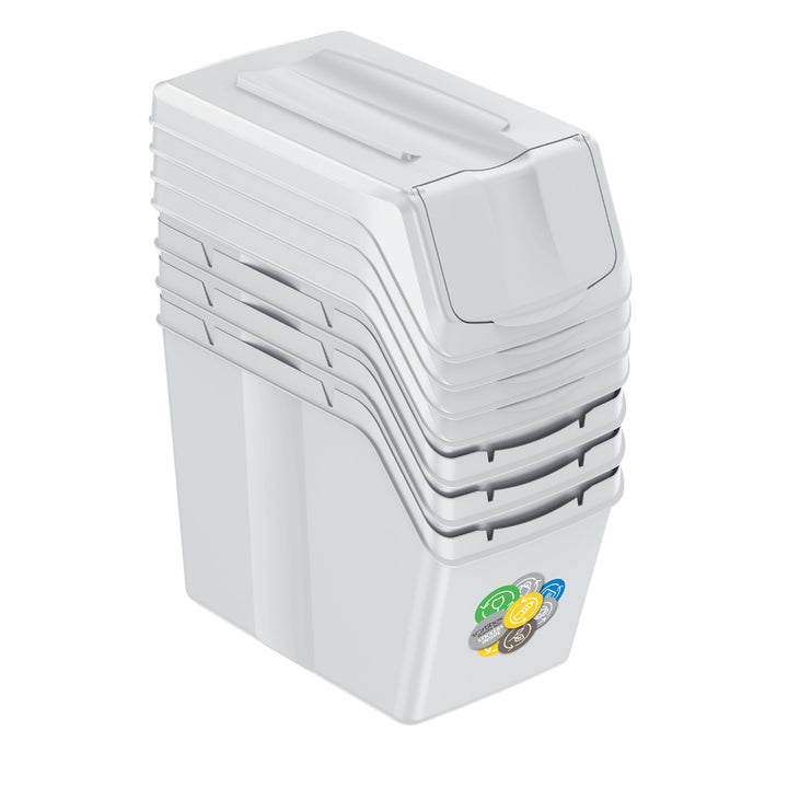 Sortibox Jeu de poubelles de tri sélectif  4x20L set de cendres ISWB20S4