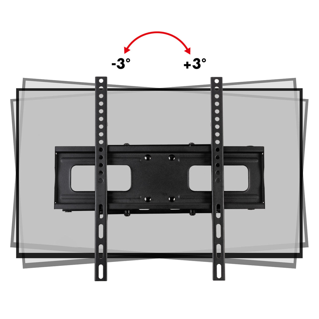 Support TV Maclean, max VESA 400x400, 32-75", 50kg, réglage de l'angle horizontal et vertical, profil 80-380mm, noir, MC-788
