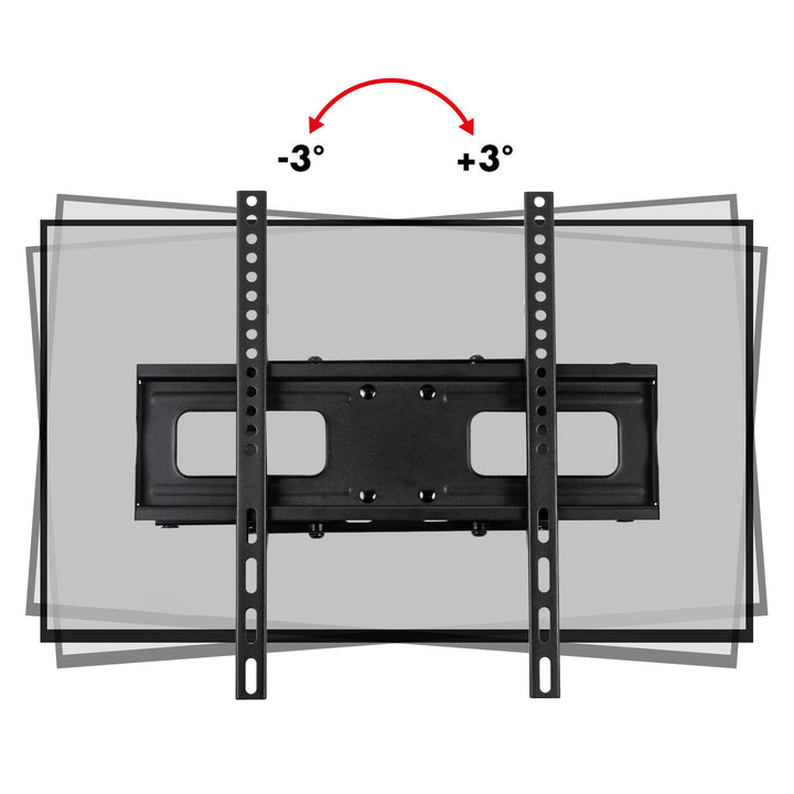 Support TV Maclean, max VESA 400x400, 32-75", 50kg, réglage de l'angle horizontal et vertical, profil 80-380mm, noir, MC-788