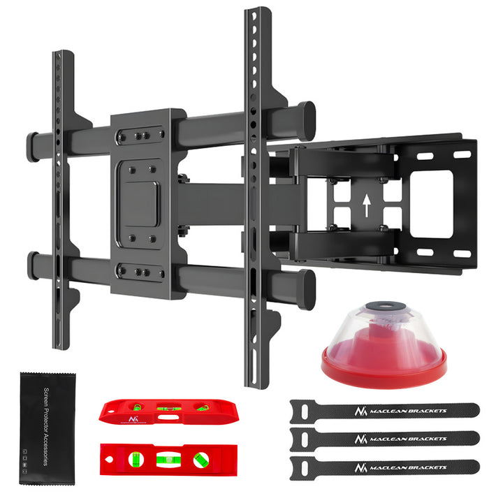 Support TV Maclean, max VESA 600x400, 32-85", 60kg, réglage de l'angle horizontal et vertical, profilé 65-390mm, noir, MC-789