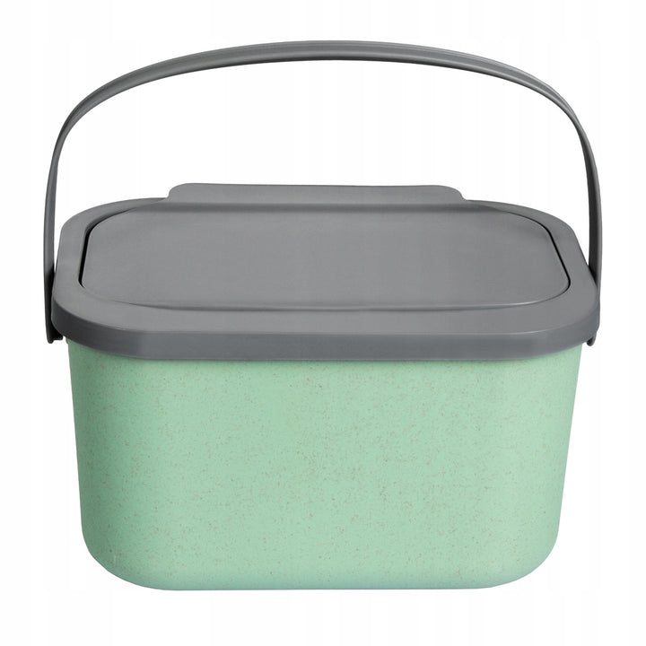 Poubelle bio, capacité 4,5 litres, vert avec couvercle gris, Mini Bini