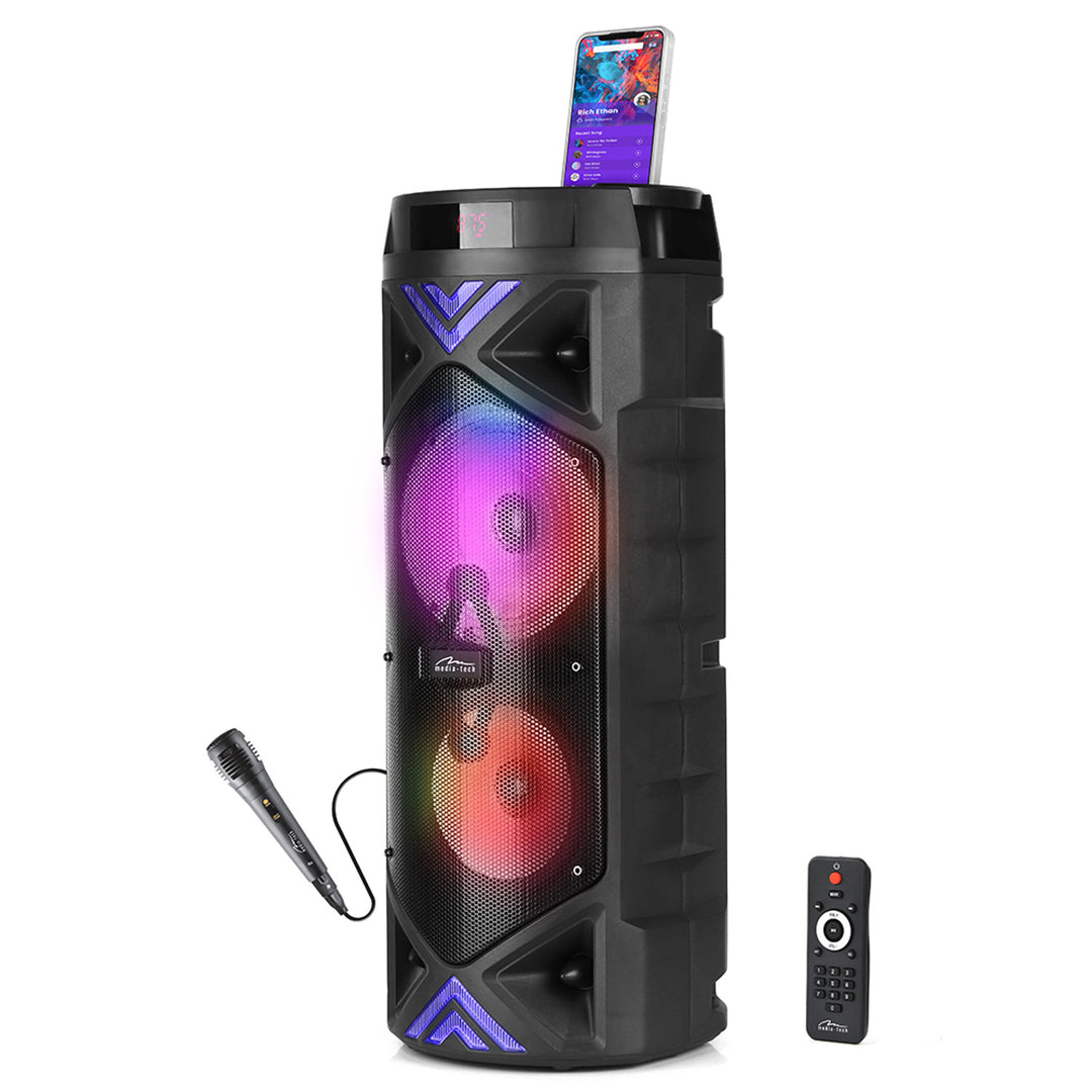 Draagbare luidspreker van Media-Tech, karaoke, Bluetooth 5.0, 1400W, MT3182