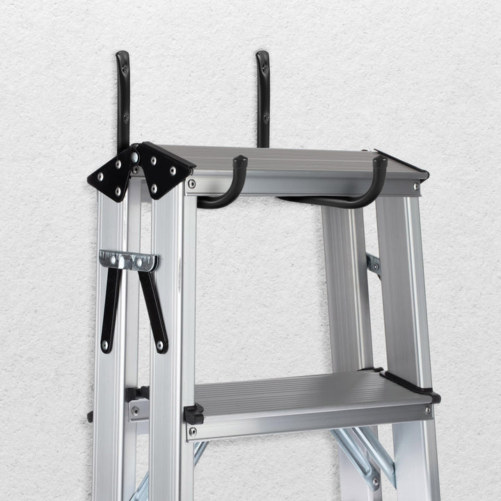 Jeu de 2 supports muraux Maclean, pour pneus, roues, échelle, vélo, acier, charge max. 22kg/support, MC-487
