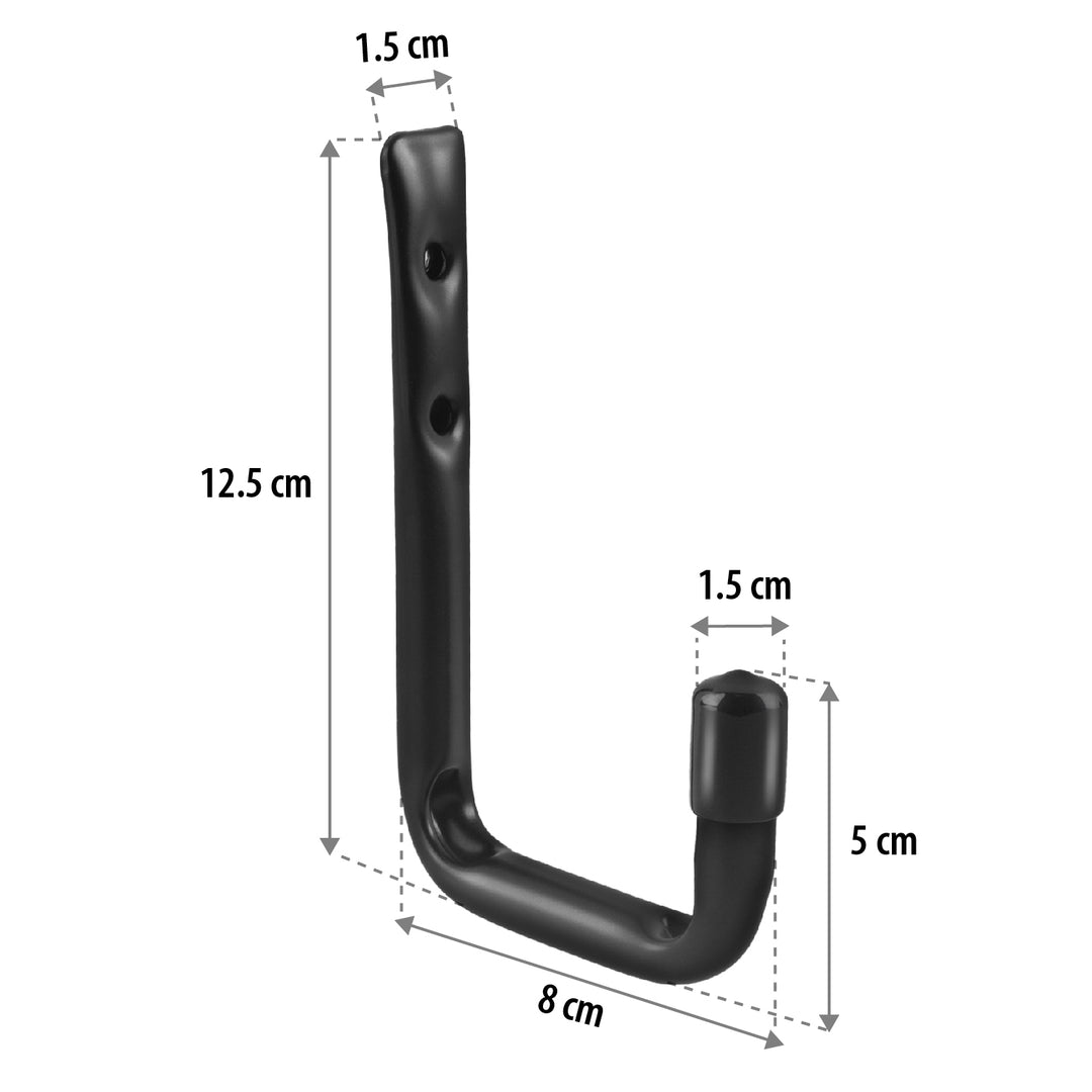 Jeu de 2 supports muraux Maclean, pour pneus, roues, échelle, vélo, acier, charge max. 22kg/support, MC-489