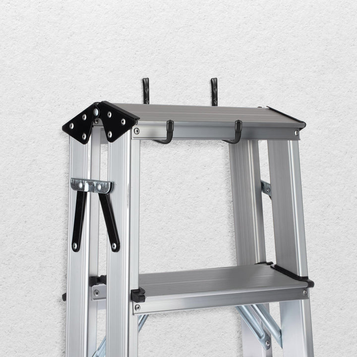 Jeu de 2 supports muraux Maclean, pour pneus, roues, échelle, vélo, acier, charge max. 22kg/support, MC-489