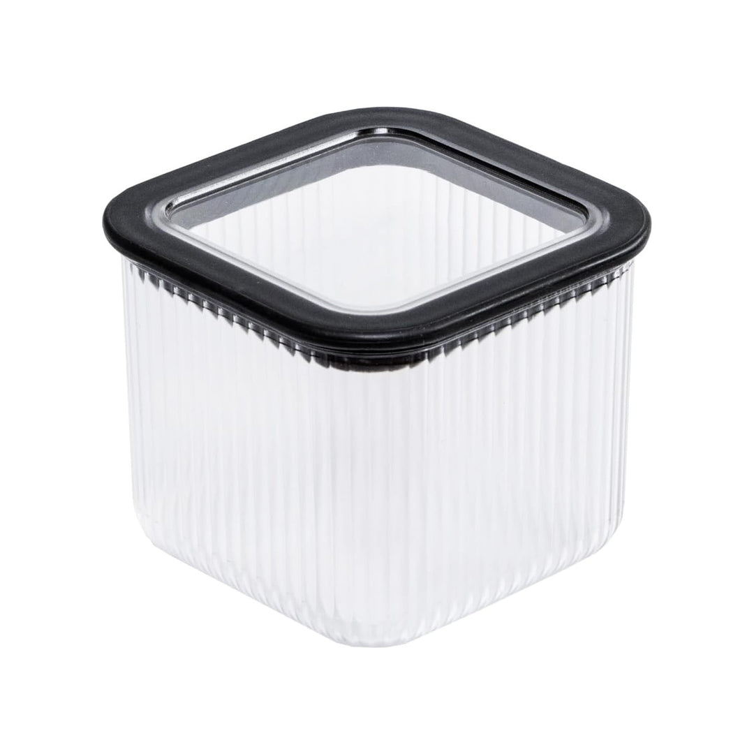 Récipient de cuisine Branq, pour aliments, 0,7 l, transparent avec joint noir, Neroli