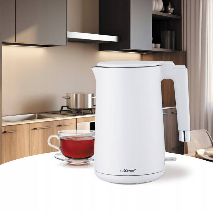 Bouilloire électrique Maestro, 1800W, 1.7l, blanc, MR-026