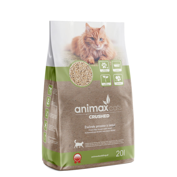 Klontvormende kattenbakvulling, klassiek, gemalen, 20 liter, Animax