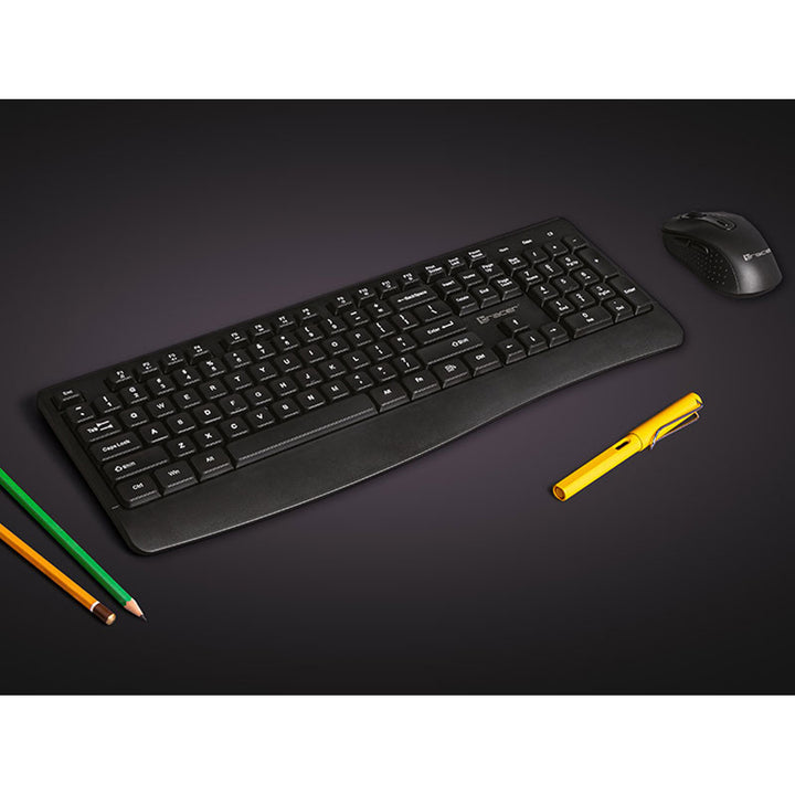 Ensemble clavier + souris Tracer, sans fil, capteur optique, clavier à membrane, BARTIX II RF NANO