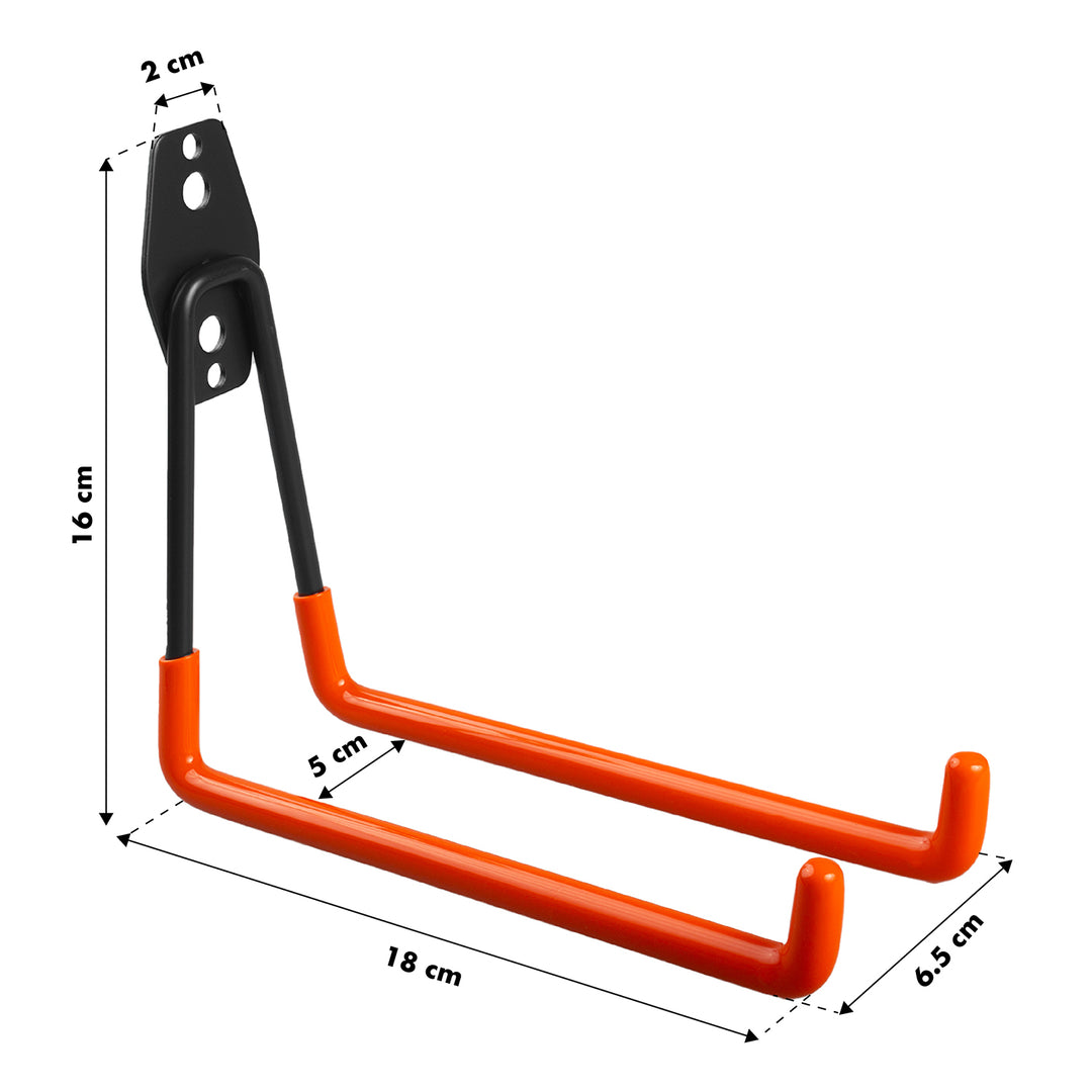 Support mural Maclean pour garage, pour pneus, outils de jardin, échelle, tuyaux, vélo, charge max. 25kg, MC-444, 2 pces