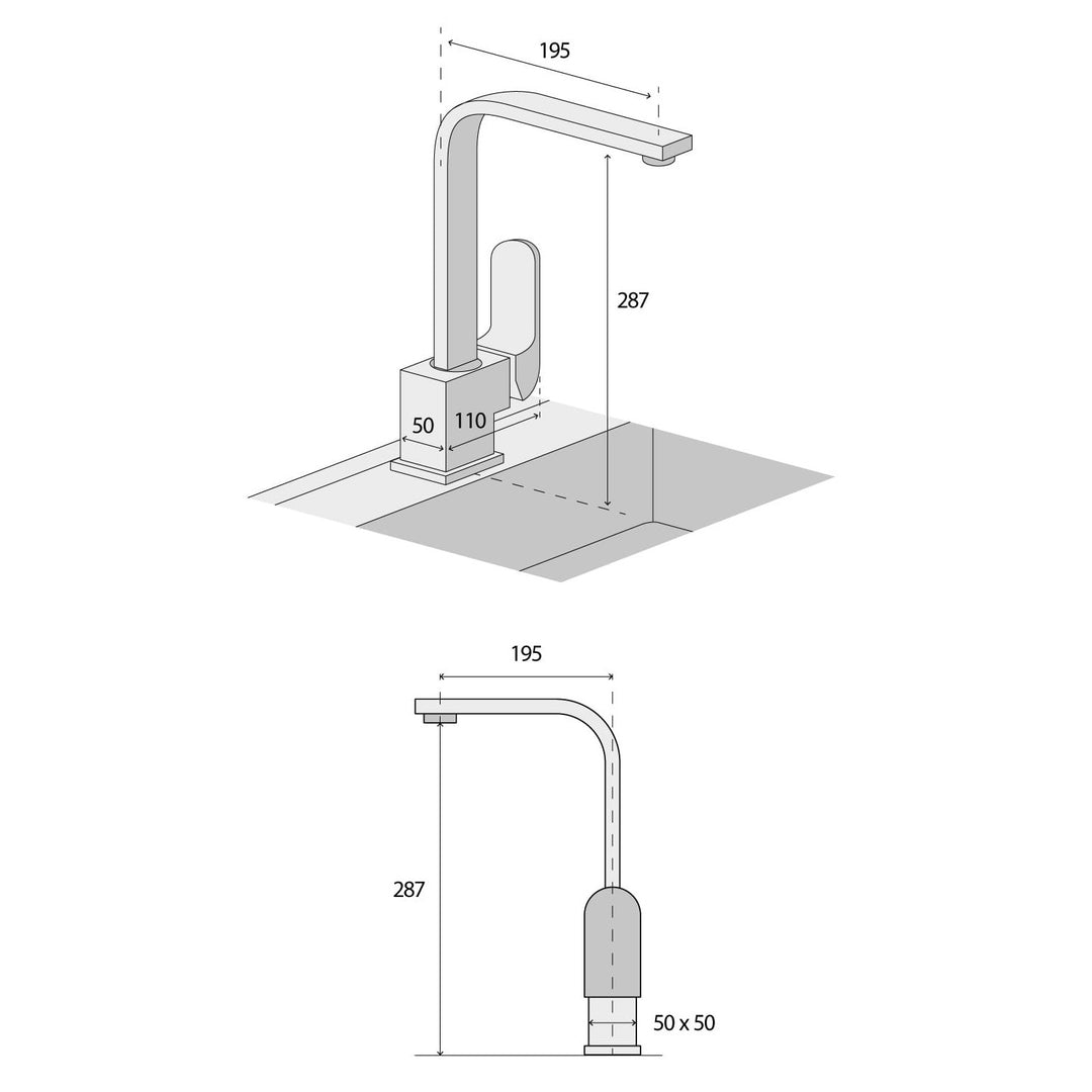 Mitigeur de cuisine Concept, mitigeur à levier, pivotant à 360°. BDG6529bc