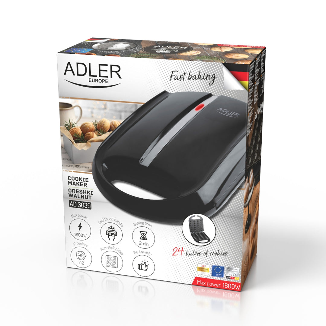 Adler notengrill, 24 stuks max 1600W, zwart, AD 3039b