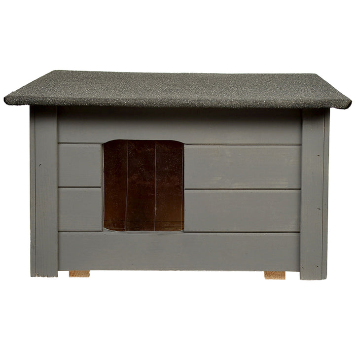 Abri pour chiens et chats Woodok, isolé, gris épicéa