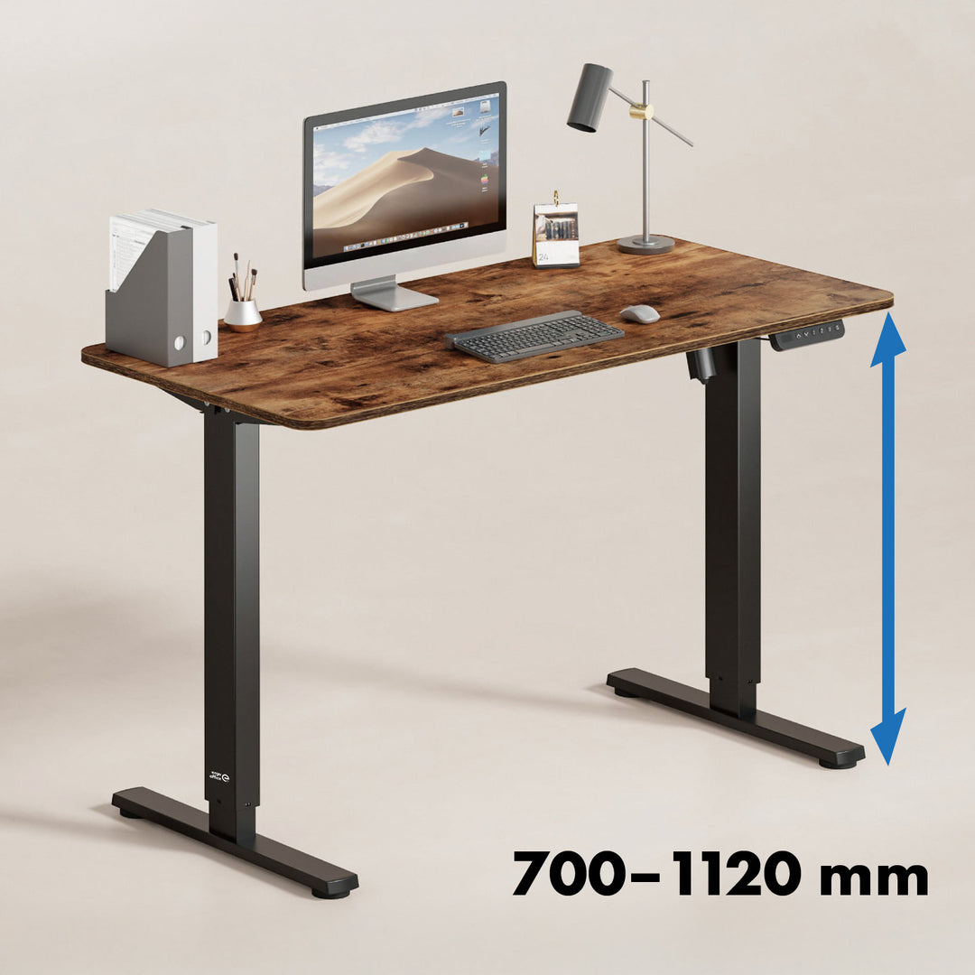 Ergo Office bureau électrique réglable en hauteur, hauteur max. 1160mm, max - 80 kg, sans plateau, noir, ER-400 B