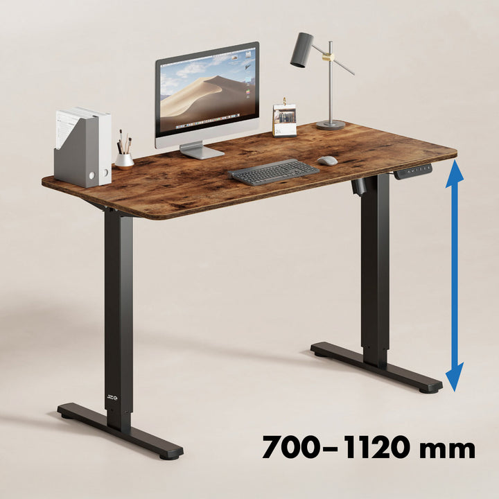 Ergo Office bureau électrique réglable en hauteur, hauteur max. 1160mm, max - 80 kg, sans plateau, noir, ER-400 B