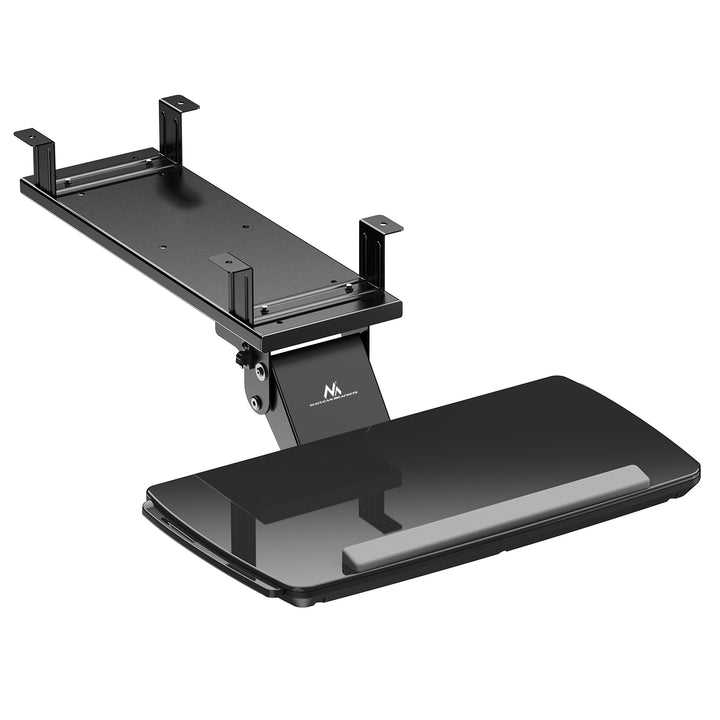 Porte-clavier Maclean sous le bureau, réglable, max. 5kg, noir, MC-156 B