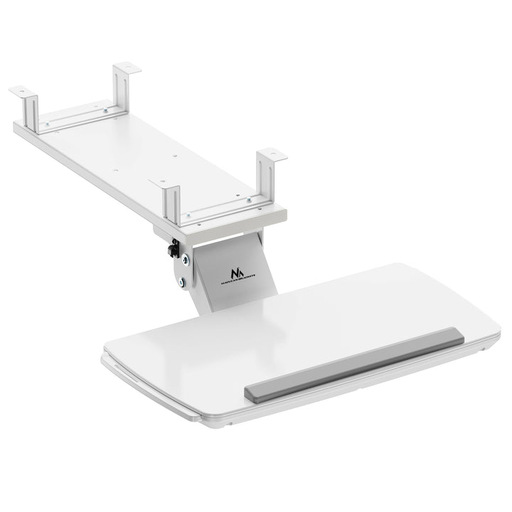 Porte-clavier Maclean sous le bureau, réglable, max. 5kg, blanc, MC-156 W