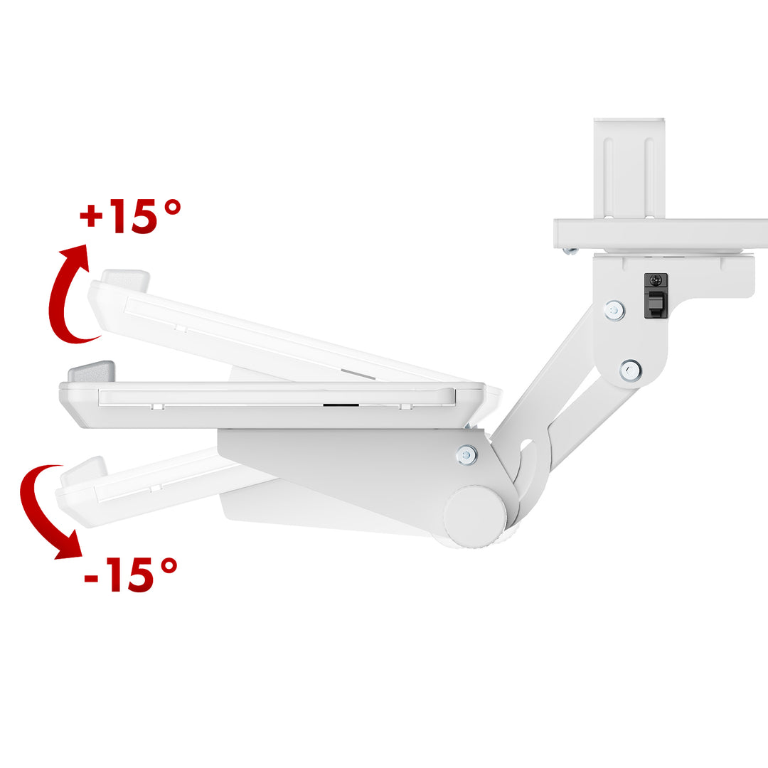 Porte-clavier Maclean sous le bureau, réglable, max. 5kg, blanc, MC-156 W