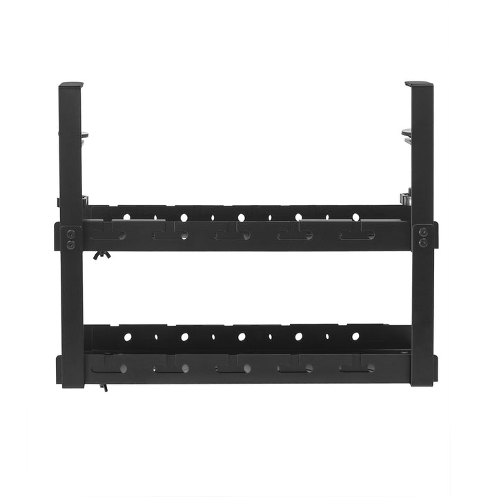 Organisateur de câbles Maclean sous le bureau, charge max. 5kg, max. 728mm, 2 niveaux, noir, MC-102 B
