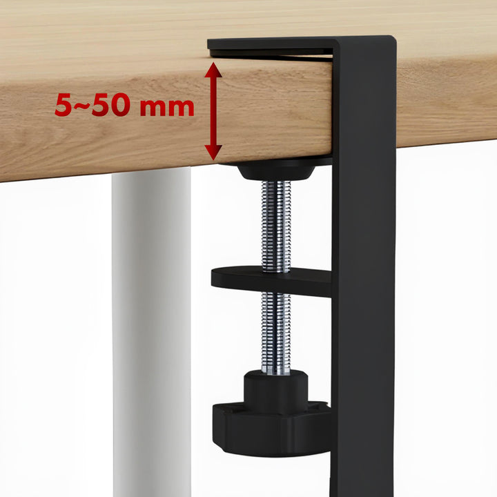 Range-câbles Maclean sous le bureau, charge max. 5kg, max. 728mm, noir, MC-103 B