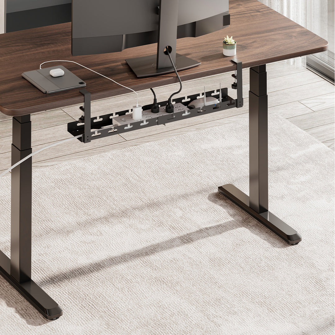 Range-câbles Maclean sous le bureau, charge max. 5kg, max. 728mm, noir, MC-103 B