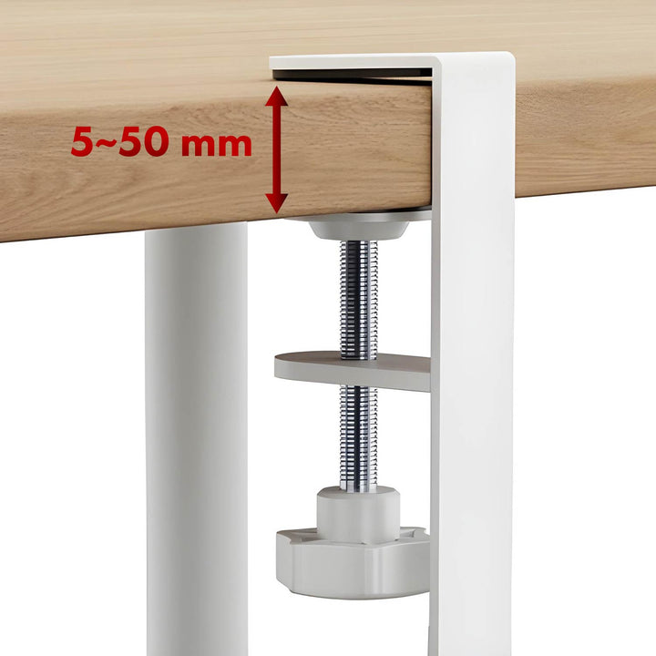 Range-câbles Maclean sous le bureau, charge max. 5kg, max. 728mm, blanc, MC-103 W