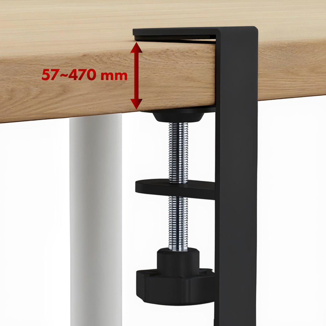 Range-câbles Maclean sous le bureau, charge max. 5kg, 2 niveaux, noir, MC-104 B