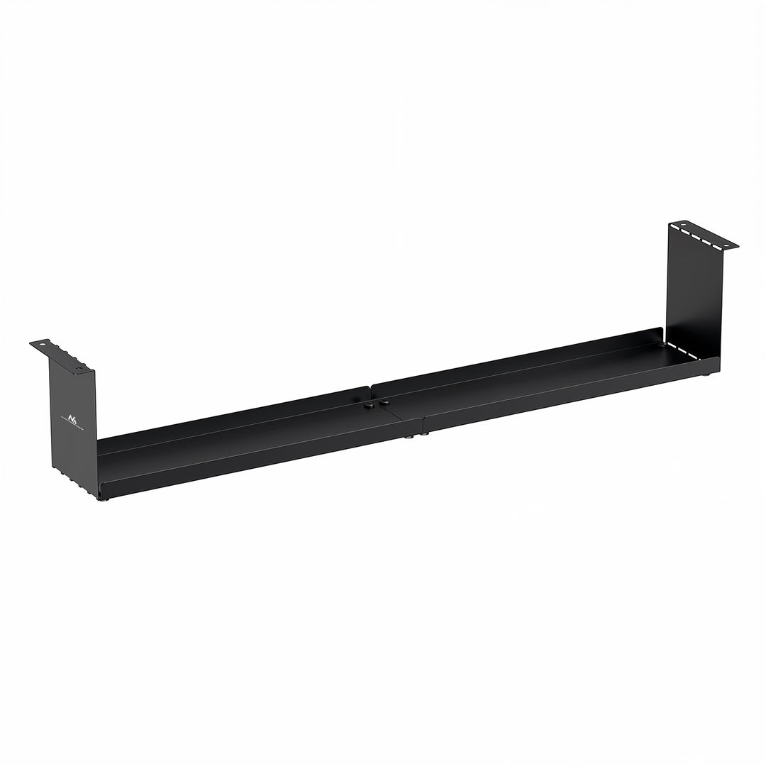 Range-câbles compact Maclean sous le bureau, charge max. 5kg, noir, MC-107 B