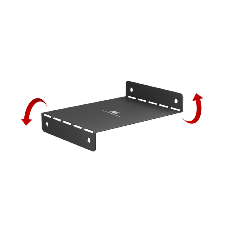 Range-câbles compact Maclean sous le bureau, charge max. 5kg, noir, MC-107 B