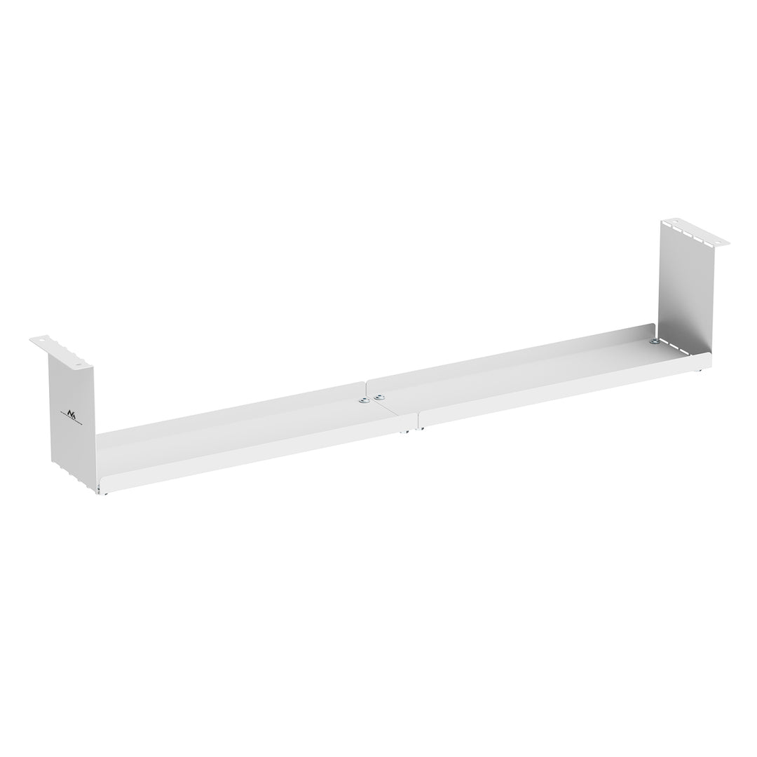 Range-câbles compact Maclean sous le bureau, charge max. 5kg, blanc, MC-107 W