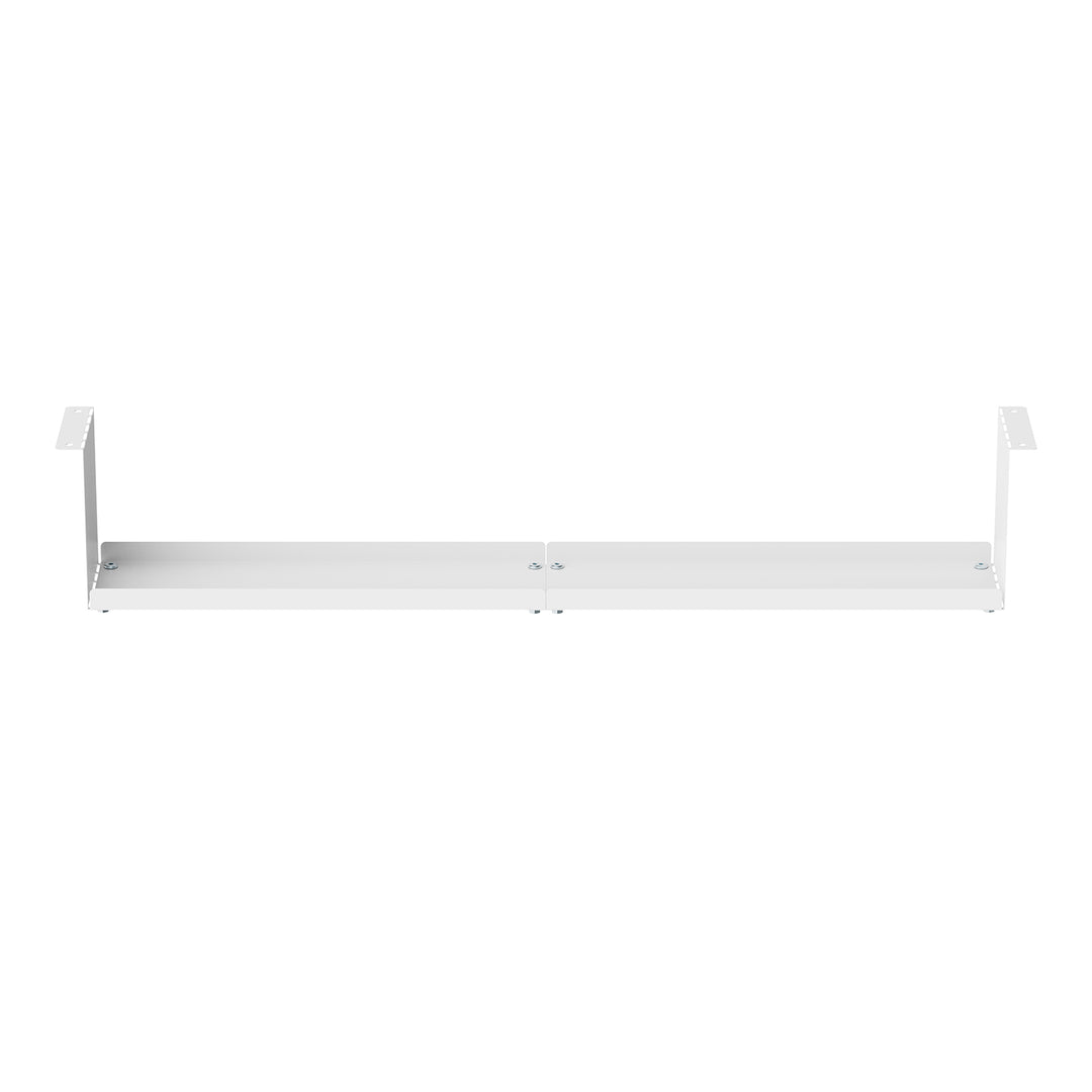 Range-câbles compact Maclean sous le bureau, charge max. 5kg, blanc, MC-107 W