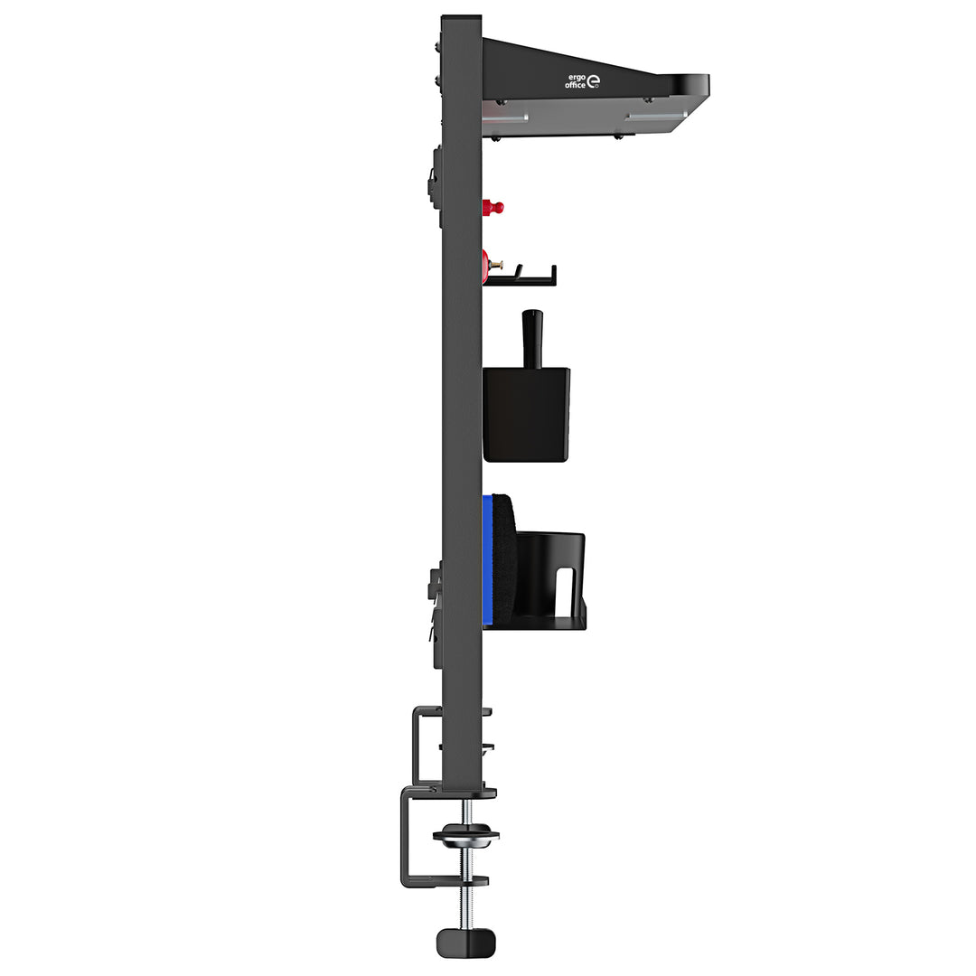 Séparateur de bureau / organisateur Ergo Office, charge max. 10kg, blanc et tableau en liège, largeur 1250mm, noir,ER-300 B